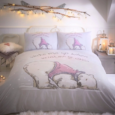 Sleepy bear Single Duvet Set Grey Sleepy bear Single Duvet Set Grey