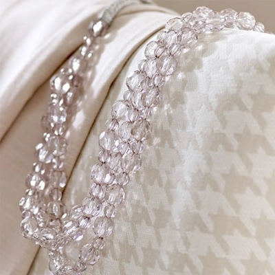 Costarella Beaded Tieband Smoke Costarella Beaded Tieband Smoke