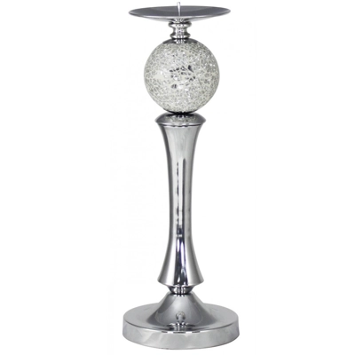 Mosaic ball silver candleholder large Mosaic ball silver candleholder large
