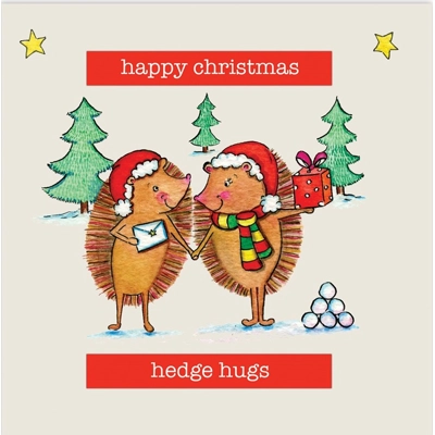 Christmas Card Hedge Hugs Christmas Card Hedge Hugs