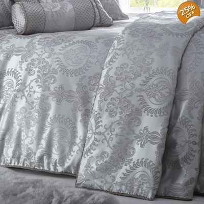 Buckingham King Bedspread Silver Buckingham King Bedspread Silver