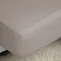 400TC Single Fitted Extra Deep Sheet Mink Egyptian Cotton Sateen