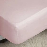 400TC Double Fitted Extra Deep Sheet Blush Egyptian Cotton Sateen
