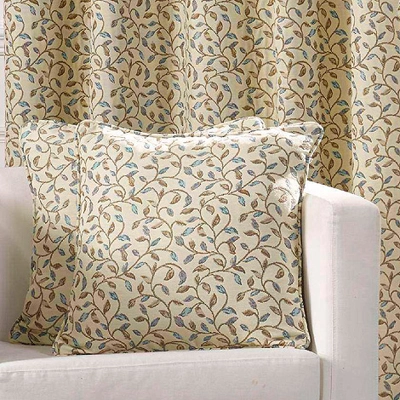 Laurel Feather Filled Cushion Blue