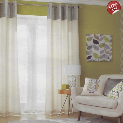 Silhouette 66x72 Eyelet Lined Curtain Platinum Silhouette 66x72 Eyelet Lined Curtain Platinum