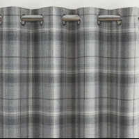 Dundee 90x90 Blackout Lined Eyelet Curtains Silver Grey