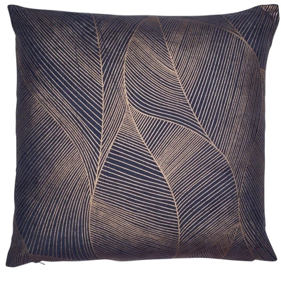 Celeste feather filled metallic cushion navy Celeste feather filled metallic cushion navy