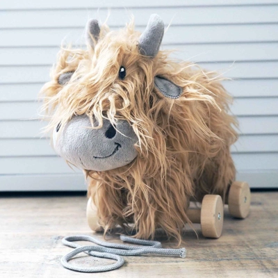 Huggable Highland Cow Pull Along Huggable Highland Cow Pull Along
