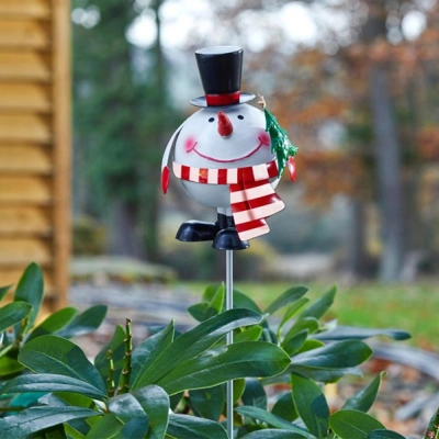 Wobbly Snowman Metal Stake