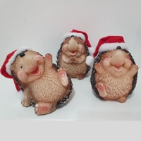 Happy Hedgehog Christmas Figurine