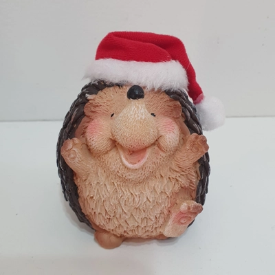 Happy Hedgehog Christmas Figurine