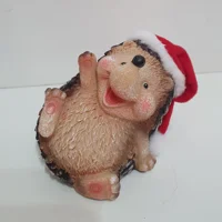 Happy Hedgehog Christmas Figurine