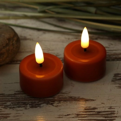 LED Candle Bordeaux Set of 2 tealights LED Candle Bordeaux Set of 2 tealights
