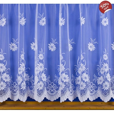 Daisy 36' white net curtain per metre Daisy 36' white net curtain per metre