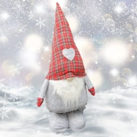 Gonk with Telescopic Legs Tartan Hat 95cm