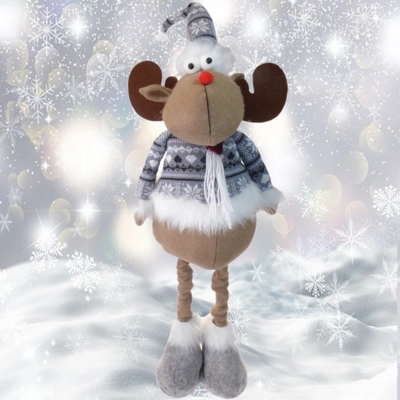 Reindeer with Telescopic Legs Grey 75cm