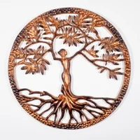 Aluminium Enamelled Lady of Life Wallart Copper