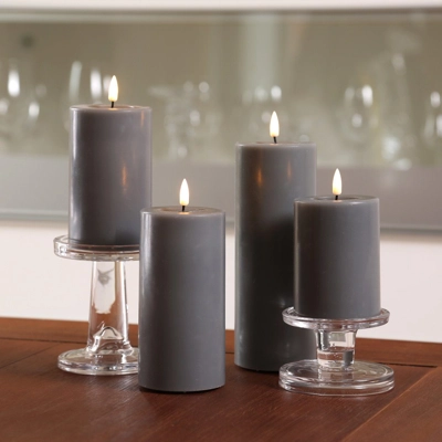 LED Candle Grey Medium
