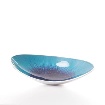 Aluminium Enamelled Boat Bowl Aqua Aluminium Enamelled Boat Bowl Aqua
