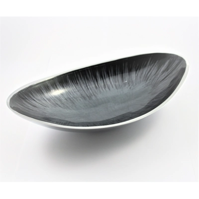 Aluminium Enamelled Boat Bowl Graphite Aluminium Enamelled Boat Bowl Graphite