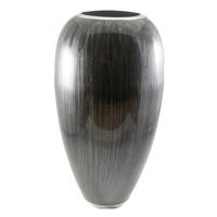 Aluminium Enamelled Large Vase Graphite