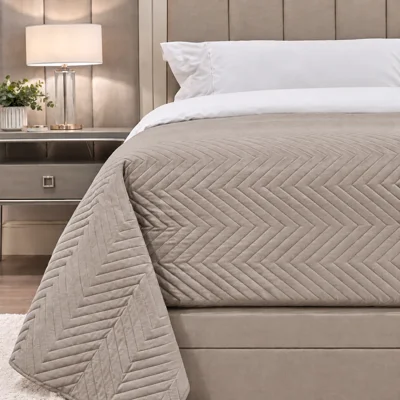 Amelle Taupe Quilted Be..