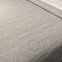 Dorchester Silver Quilted Bedspread Throw