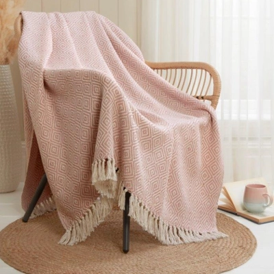 Doncaster Large Throw Blush Doncaster Large Throw Blush