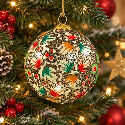 Artisan Handcrafted Bauble Autumnal Leaves