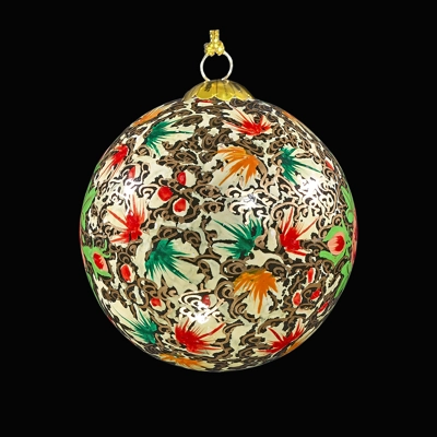 Artisan Handcrafted Bauble Autumnal Leaves
