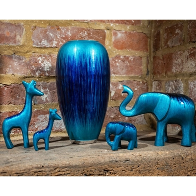 Aluminium Enamelled Large vase Aqua Aluminium Enamelled Large vase Aqua