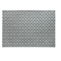 Basketweave 80x150cm Wool Rug Grey