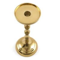 Gold Tone Aluminium Candle Holder 25cm