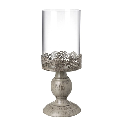 Metal and Glass Rustic Candleholder Large Metal and Glass Rustic Candleholder Large