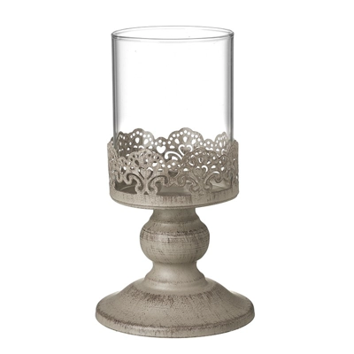 Metal and Glass Rustic Candleholder Small Metal and Glass Rustic Candleholder Small