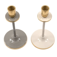 Aluminium candle stick 20cm Grey