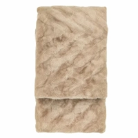 Faux Fur Chevron Throw