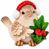 Christmas Bird with Holly