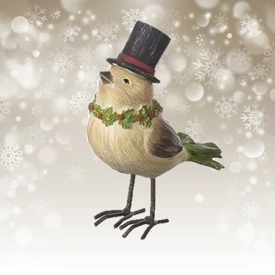 Christmas Bird Figurine..