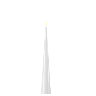 LED Candle White Cone Candle Medium
