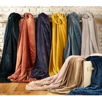 Cosy softest fleece throw Silver