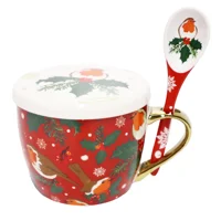 Robin Christmas Mug & Spoon