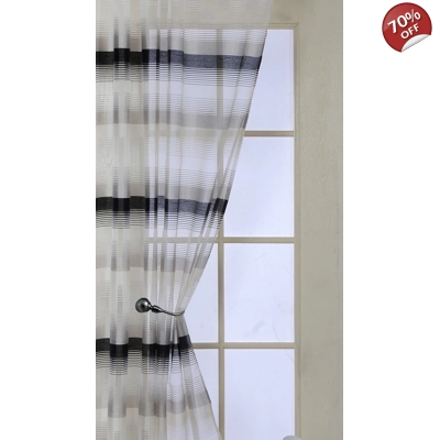 Denver Black & Silver 72' voile panel