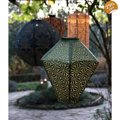 Diamond Solar Lantern Green Diamond Solar Lantern Green