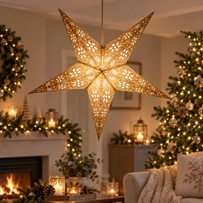 Firework Natural Lantern