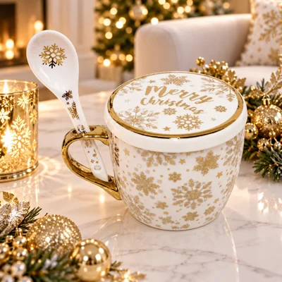 Frosty Christmas Mug & Spoon
