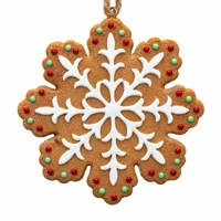 Gingerbread Snowflake Pendant