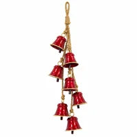 Glossy Red Metal 7 Bell Hanger