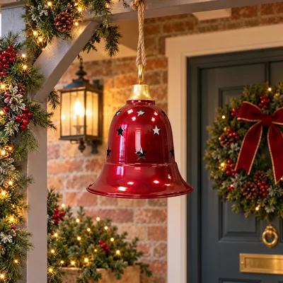 Glossy Red Metal Bell large
