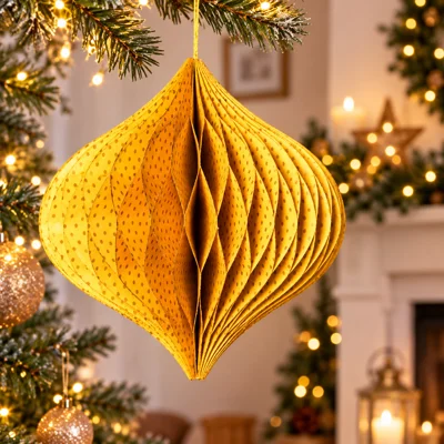 Handmade Premium 10" Onion Decoration Gold